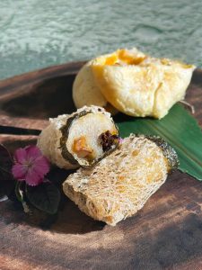 Abalone, scallop and morel mushroom crispy rice paper roll - premium dim sum at Li Bai Cantonese Restaurant, Sheraton Towers Singapore