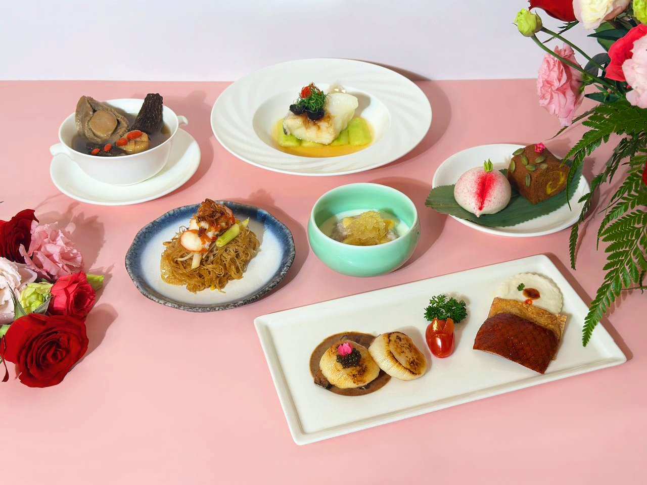Li Bai Cantonese Restaurant Mother's Day Set Menu 2026 — 6-course Cantonese fine dining at $158 per person, Sheraton Towers Singapore, featuring Bird's Nest, Abalone, Alaskan King Crab and Canadian Cod